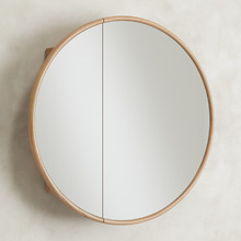Bronte 800mm Round Mirrored Shaving Cabinet
