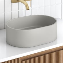 Clover 400mm Oval Concrete Above Counter Basin