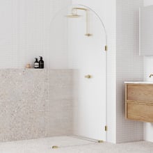 Blanca Fluted Glass Arch Shower Screen