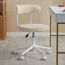 Beige Conrad Boucle Office Chair