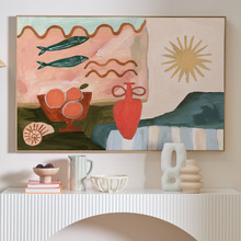Mediterranean Haze Framed Canvas Wall Art