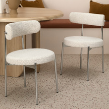 Conrad Upholstered & Chrome Dining Chairs (Set of 2)