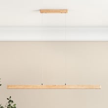 Jude Rubberwood LED Linear Pendant Light