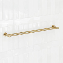 Clovelly 750mm Brushed Gold Double Towel Rail