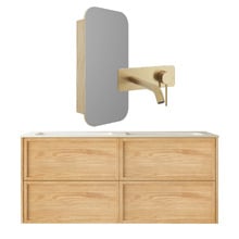 Cali 1200mm Double Vanity Package with Rectangular Shaving Cabinet