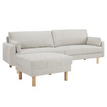 Oslo 4 Seater Upholstered Sofa & Ottoman Set