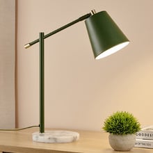 Jayce Olive Marble & Metal Desk Lamp