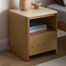 Ronan Travertine Bedside Table