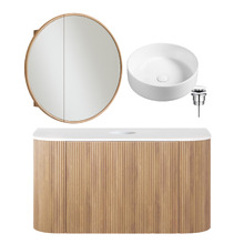 Nomad II 900mm Vanity Package with Round Shaving Cabinet