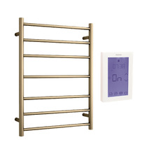 Winter Warmer Brushed Brass Heated Towel Rail Package