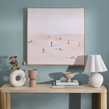 Morning Surf Framed Canvas Wall Art