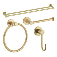 Clovelly Brushed Gold Towel Rail & Accessory Package
