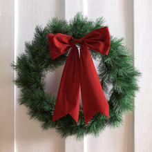 60cm Red Bow Christmas Wreath