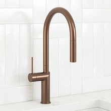 Clovelly Bronze Gooseneck Pull-Out Kitchen Sink Mixer