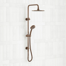 Clovelly Bronze Gooseneck Twin Shower