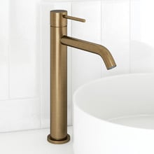 Clovelly Antique Brass Curved Tall Basin Mixer