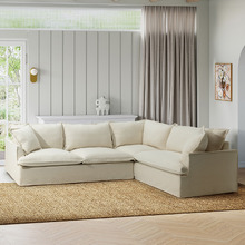 Softy Premium 5 Seater Queen Slipcover Corner Sofa Bed