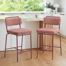 66.5cm Merlot Orleans Counter Stools (Set of 2)