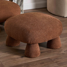 Caramel Barney Boucle Ottoman