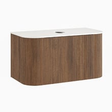 Nomad 900mm Walnut Wall Hung Single Vanity