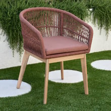 Rust Laguna Rope Outdoor Dining Chair
