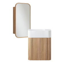 Nomad 450mm Wall Hung Small Space Vanity Package with Shaving Cabinet