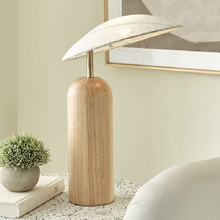 Arthur Asymmetrical Rubberwood Table Lamp