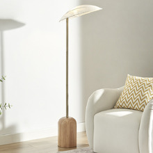Arthur Asymmetrical Rubberwood Floor Lamp
