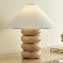 Bodhi Stacked Rubberwood Table Lamp