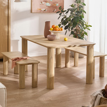 Tara Mango Wood Dining Table & Bench Set
