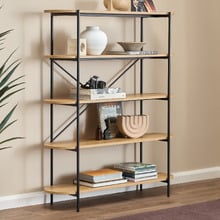 Brooke 5 Tier Curved Bookcase