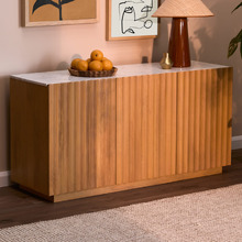 Mia Mango Wood & Marble Sideboard