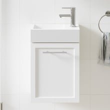 Dunes 400mm Matte White Wall Hung Single Vanity with Integrated Basin
