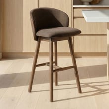 65cm Colby Upholstered Bentwood Bar Stool