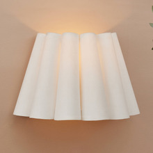 Clem White Scalloped Wall Light