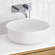 Cosmo 390mm Matte White Round Ceramic Above Counter Basin
