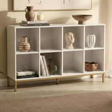 White & Gold Marlene Bookcase