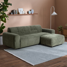 Quinn 3 Seater Chenille Sofa & Ottoman Set