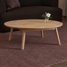 Dion Round Herringbone Coffee Table