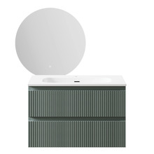 Panama 800mm Olive Vanity & LED Mirror Package