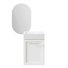 Dunes 400mm Matte White Vanity & LED Mirror Package
