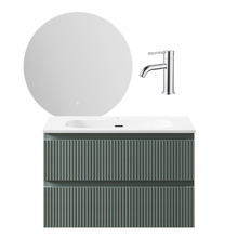 Panama 800mm Olive Vanity Package with Mixer & LED Mirror