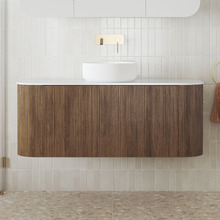 Nomad 1200mm Walnut Wall Hung Single Vanity