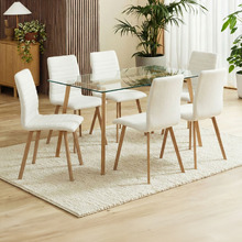 6 Seater Hayden Glass Dining Table & Chair Set
