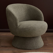 Eloise Chenille Swivel Armchair