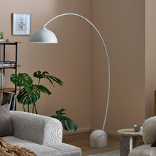 Kenzie Arc Marble & Iron Floor Lamp