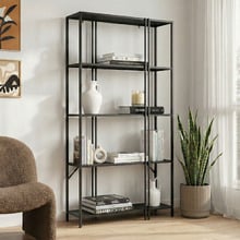 Miles 5 Tier Iron Bookshelf