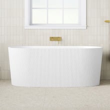 Avalon 1500mm Acrylic Fluted Freestanding Bath with Overflow