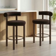 66.5cm Roselin Boucle Bar Stools (Set of 2)