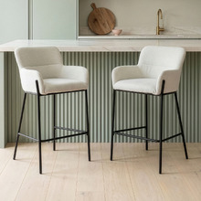 65cm Andra Upholstered Bar Stools (Set of 2)